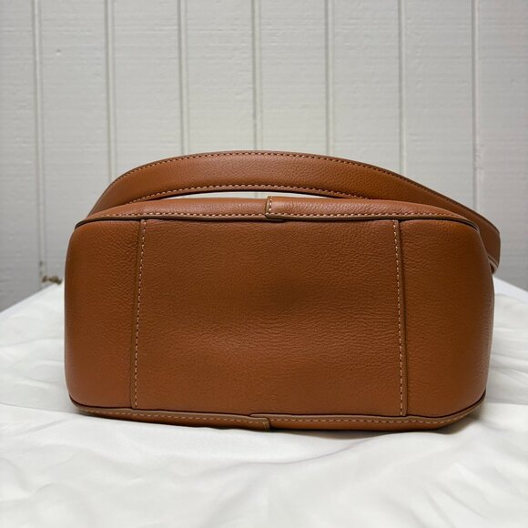 HOBO Tan Leather Shoulder Bag with Cut-Out Handle - Picture 3 of 8